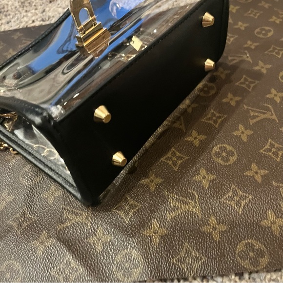 Upcycled Luxury Canvas Clear Stadium Bag - Picture 5 of 7